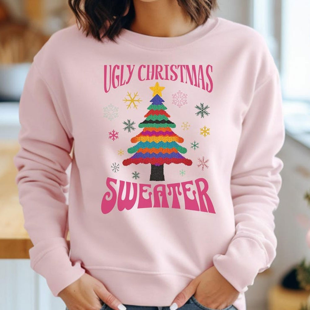 Ugly Christmas Sweater Tree Sw - Men'S Fashion Xmas Party ulasan dan harga