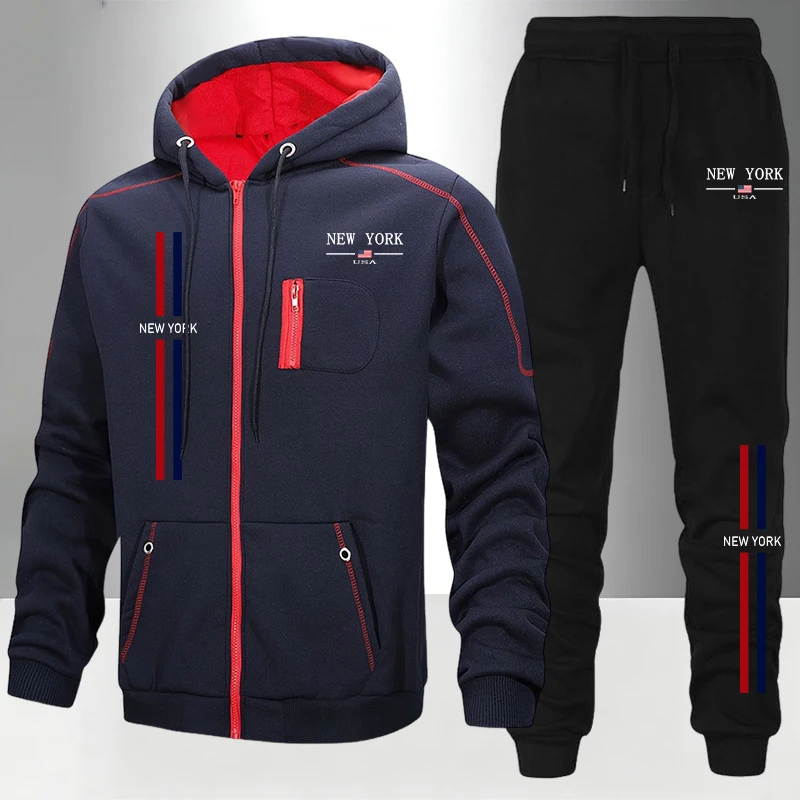 Men's Set/Coat/Pants Autumn Wi - Men'S Fashion Zipper Hoodie ulasan dan harga