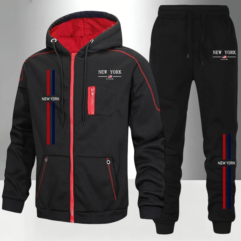 Men's Set/Coat/Pants Autumn Wi - Men'S Fashion Zipper Hoodie ulasan dan harga