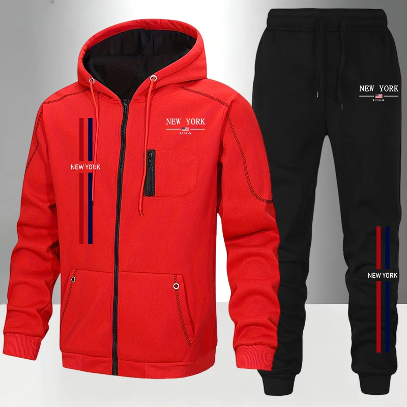 Men's Set/Coat/Pants Autumn Wi - Men'S Fashion Zipper Hoodie ulasan dan harga