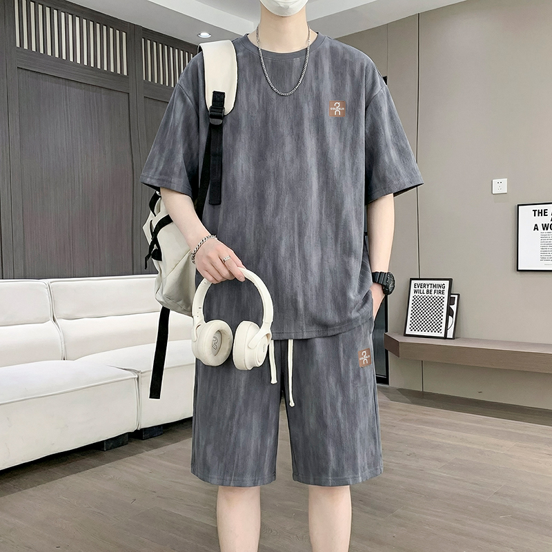 【T-Shirt + 5-Point Shorts】Men' - Mens Fashion Suits ulasan dan harga