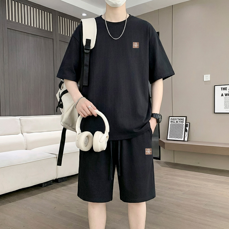 【T-Shirt + 5-Point Shorts】Men' - Mens Fashion Suits ulasan dan harga
