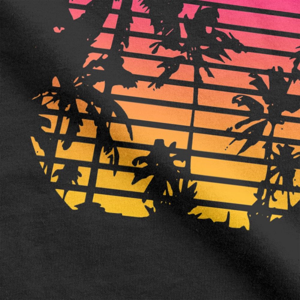 Sunset Palm Tree Vintage Tee S - Men'S Fashion From The 80S ulasan dan harga
