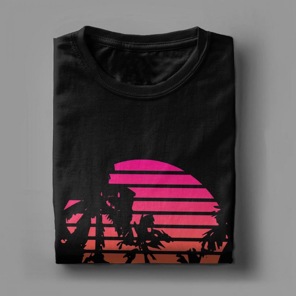 Sunset Palm Tree Vintage Tee S - Men'S Fashion From The 80S ulasan dan harga
