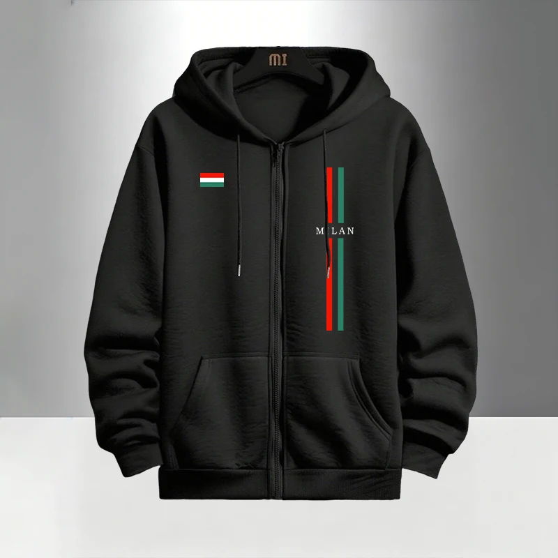 2026 Italy Printed Men's Set Z - Men'S Fashion Zipper Hoodie ulasan dan harga