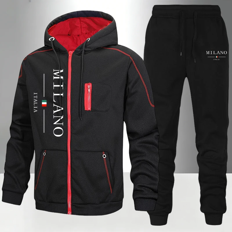 italy Fashion Men's Set/Coat/P - Men'S Fashion Zipper Hoodie ulasan dan harga
