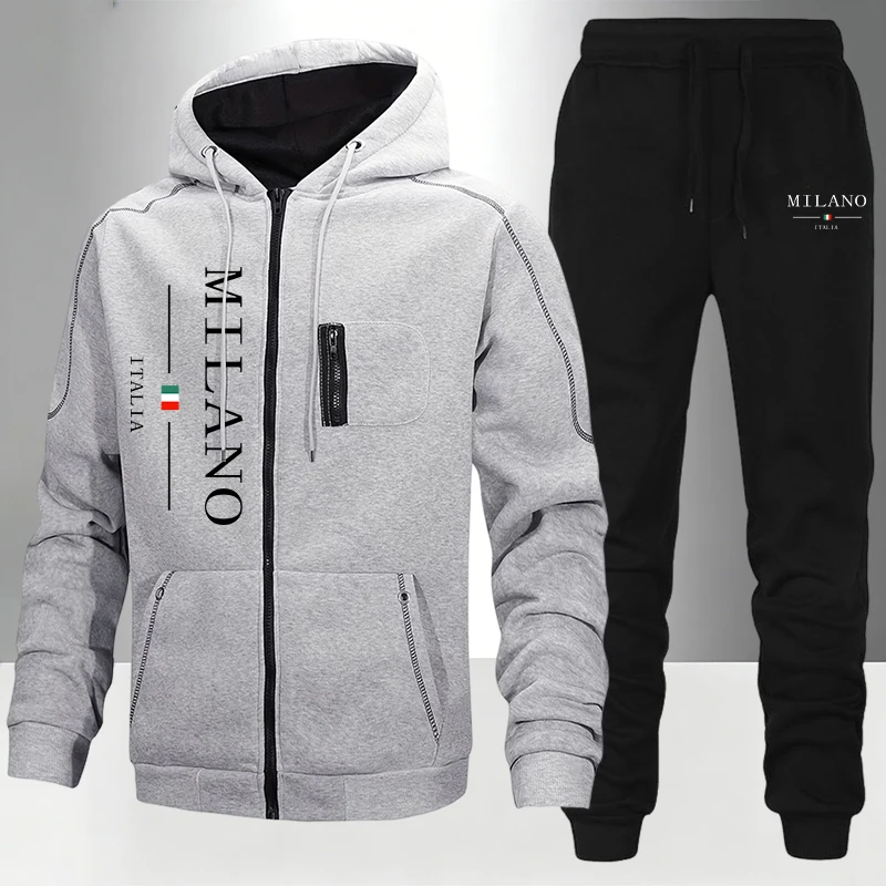 italy Fashion Men's Set/Coat/P - Men'S Fashion Zipper Hoodie ulasan dan harga