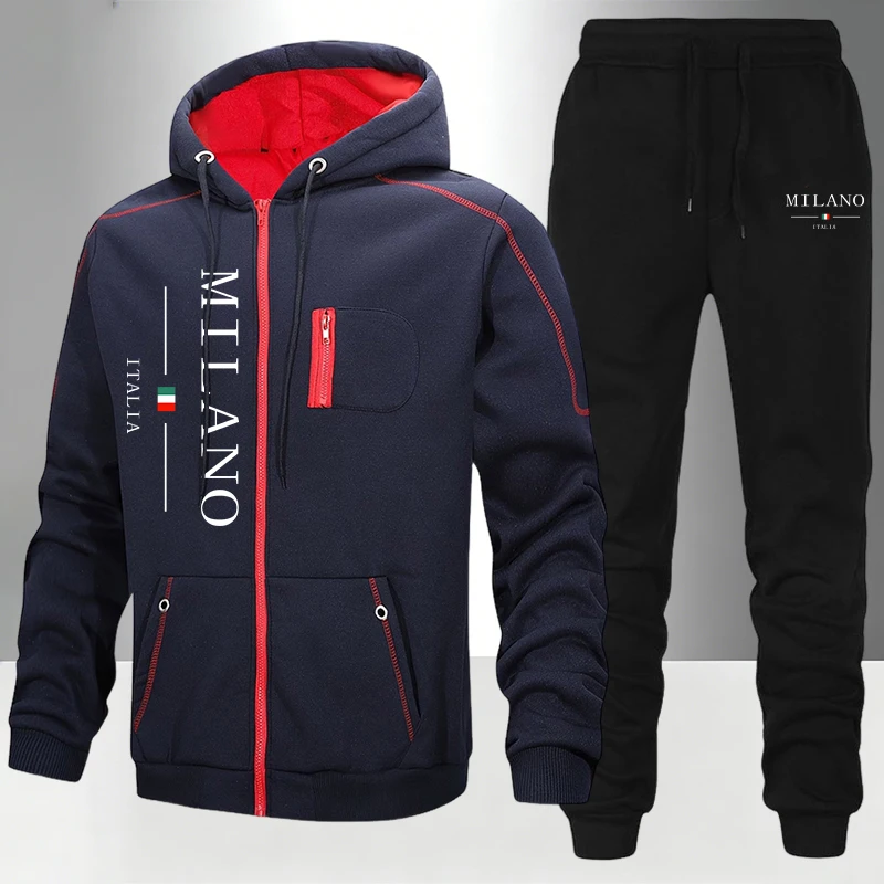 italy Fashion Men's Set/Coat/P - Men'S Fashion Zipper Hoodie ulasan dan harga