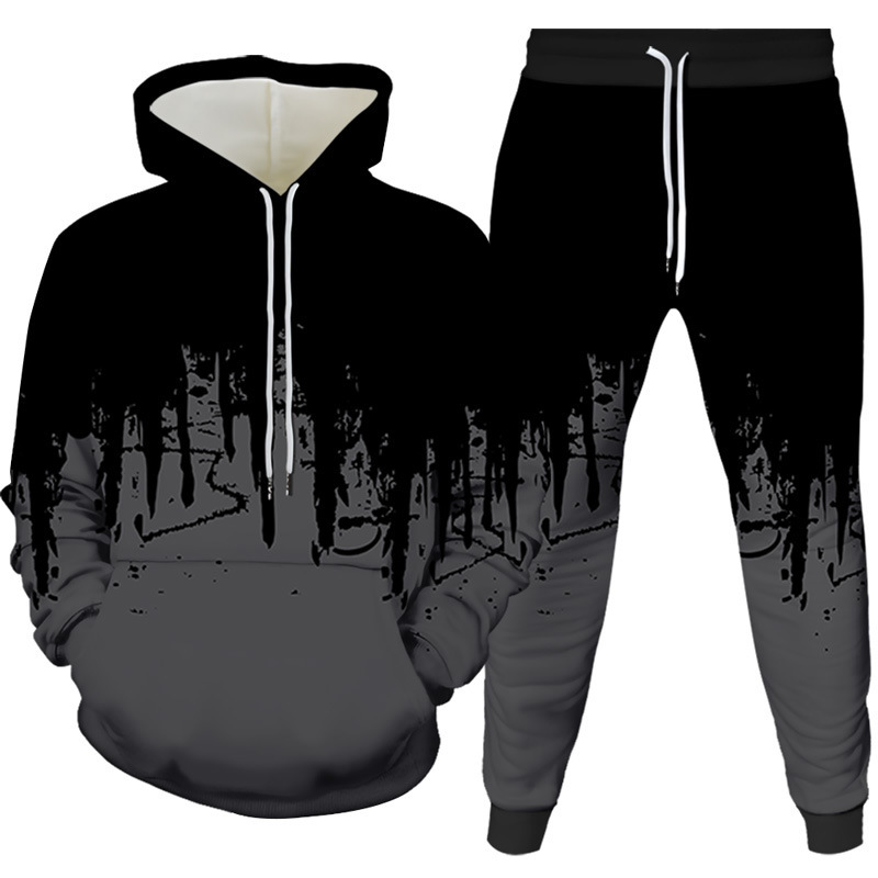 Ink Painting 3D Printed Hoodie - Men'S Fashion Pants ulasan dan harga