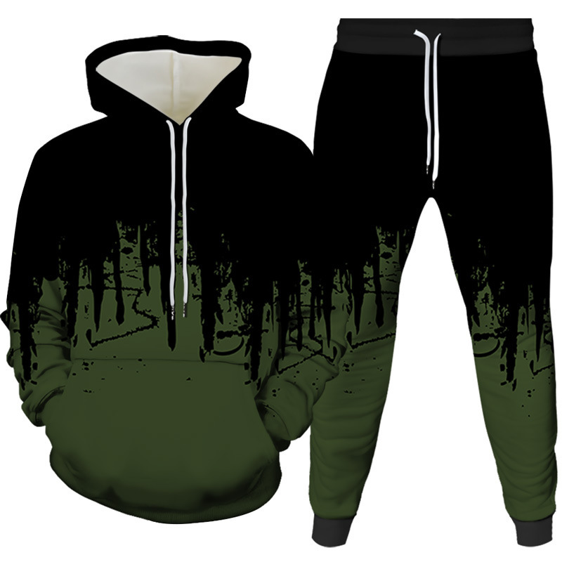 Ink Painting 3D Printed Hoodie - Men'S Fashion Pants ulasan dan harga