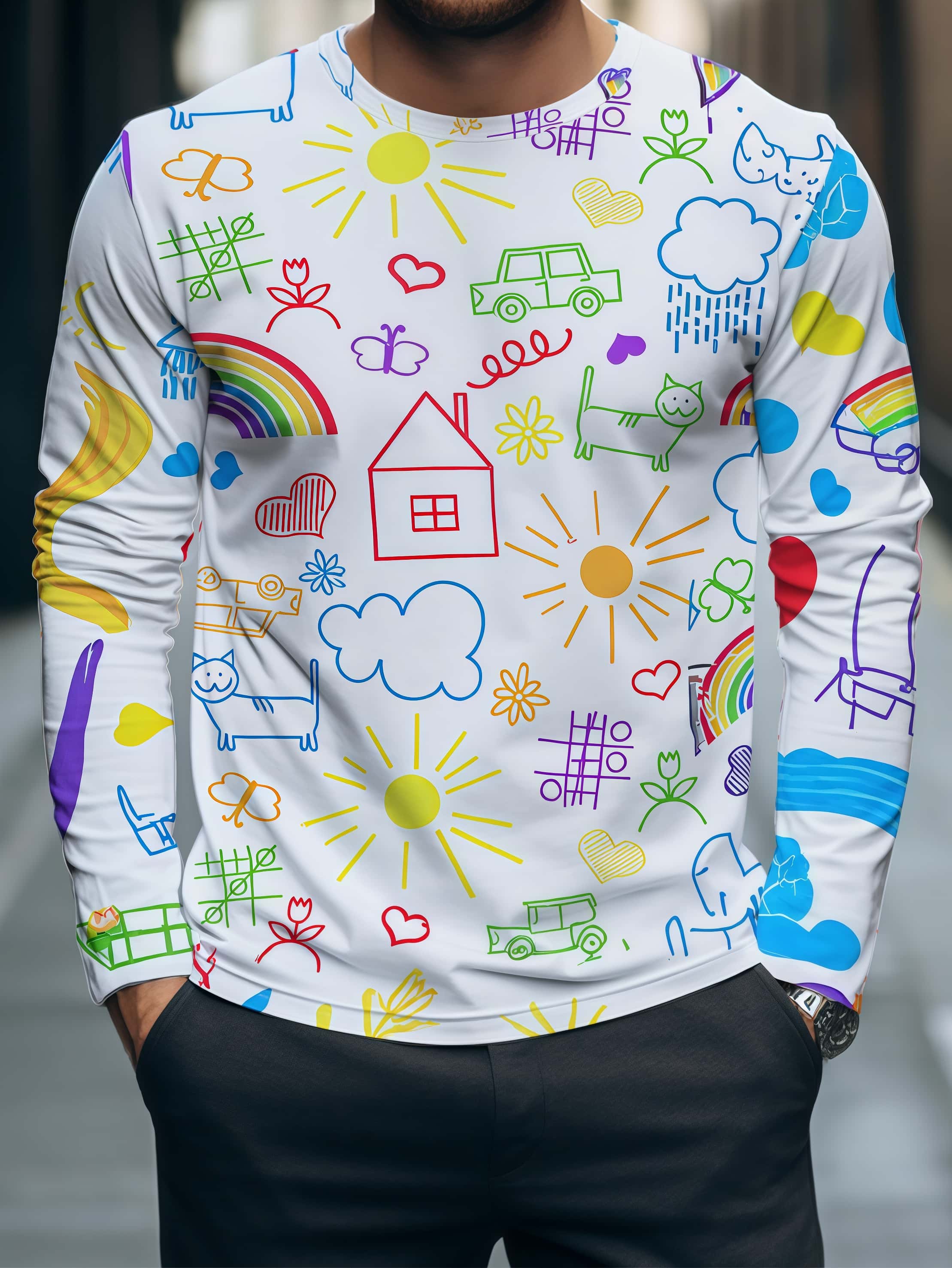 2026 New Dopamine Color Graffi - Men'S Fashion For 2026 ulasan dan harga