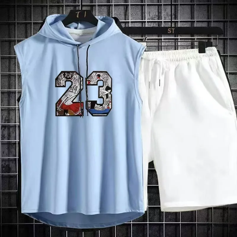 Brand  Summer Men's Two Piece  - Mens Fashion Suits ulasan dan harga